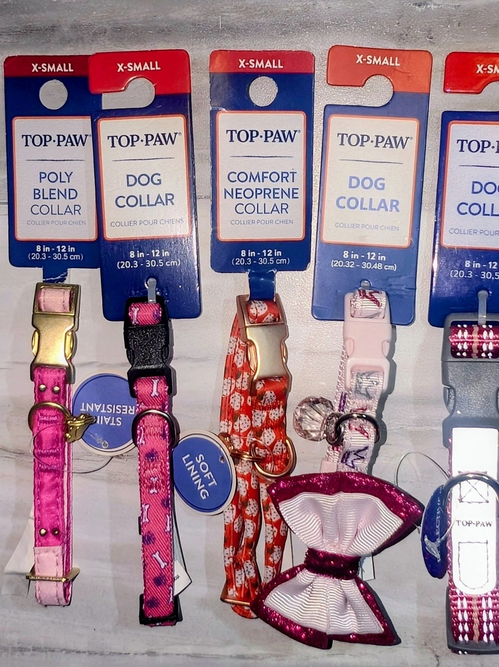 TOP-PAW X-SMALL Dog Collars (8-12 inch) - Lot of 5